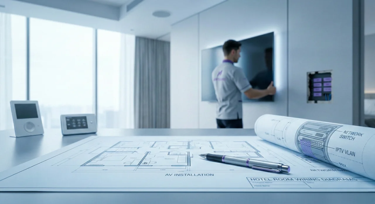 Instalacja AV w hotelu – od projektu do odbioru technicznego